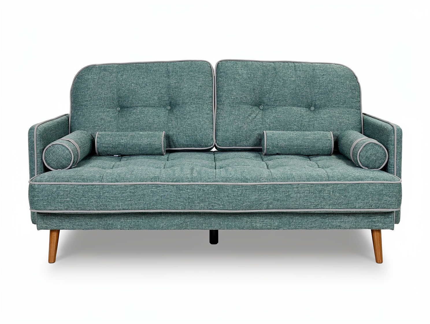 **Tytuł techniczny: Sofa dwuosobowa z tkaniny w stylu skandynawskim**
